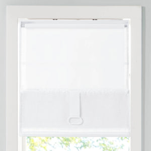 JLA Home Madison Park - Linen Kyler Roman Shade — Light‑Filtering Linen-Blend, Cordless Child-Safe Design, OEKO-TEX Certified 27 L x 64 W x 0.13H MP40-8912