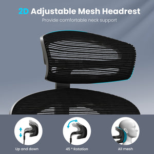 English Elm Ergonomic High Back Mesh Desk Chair with Flip up Arms and Adjustable Lumbar Support Black T3623P435558