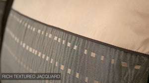 English Elm Lexia 7-Piece Queen Comforter Set - Rich Brown Jacquard, Embroidered Pillows, Modern Masculine Design B340P341965