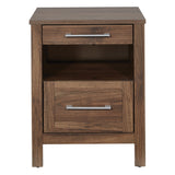 OSP Home Furnishings Stonebrook Nightstand Classic Walnut