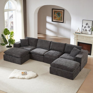 English Elm Modern Chenille Cloud Sofa - Versatile, Comfortable Seating For Stylish Homes, Offices & Apartments W3396S00053