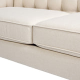 English Elm James 74" Modern Tuxedo Sofa, Sky Neutral Beige Polyester