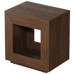 English Elm Rustic Wood End Table With 2-Tier Design, Integrated Charging & Led Lighting For Stylish Storage W1550P330031-GIGA