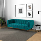 English Elm Ashcroft Furniture - Addison Small Teal Velvet Sofa