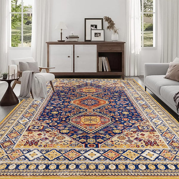 English Elm Area Rug 8X10 Vintage Bohemia Persian-Inspired Non-Slip Washable Rug For Living Room & Bedroom W2907P265139