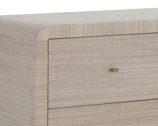 Sunpan Atherton Dresser - Modern Global Design with Soft-Closing Drawers & Unique Raffia Texture Finish
