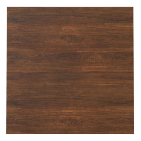 English Elm Wilson Handcrafted Square Dining Table - Stylish Walnut Finish, Seats 8, Perfect For Any Space! B136P266909-GIGA