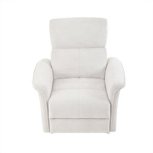English Elm Manual Rocker Recliner Chair - Plush Gray Velvet Glider For Small Spaces, Home Theater & Nurseries W1028S00047