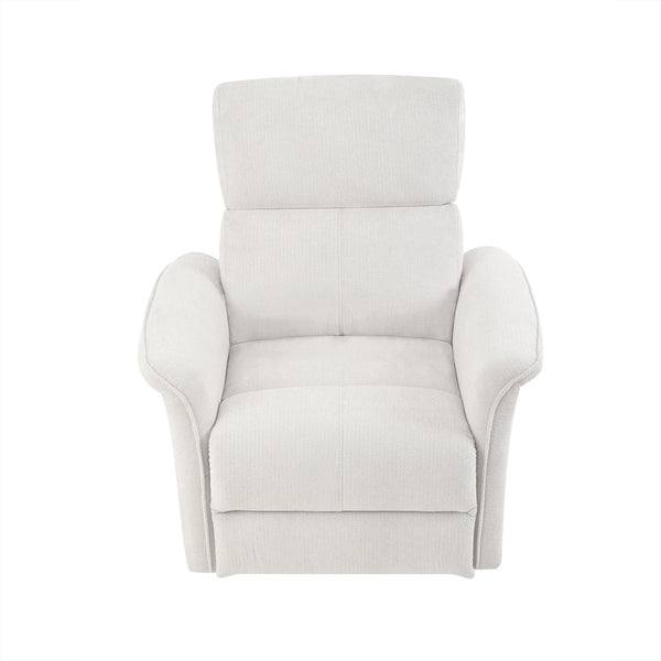 English Elm Manual Rocker Recliner Chair - Plush Gray Velvet Glider For Small Spaces, Home Theater & Nurseries W1028S00047