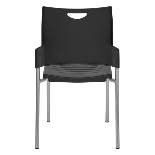OSP Home Furnishings Straight Leg Stackable Chair Polyurethane Seat Modern Frame for Office or Classroom Use STC8300C4-3