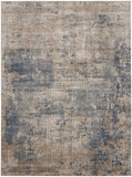 Nourison Concerto CNC02 Machine Made Power-loomed Borderless Design Indoor Only Contemporary Rustic Rug Blue Beige, Blue Beige 80% Polypropylene,20% Polyester 99446748829