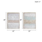 Madison Park Radiant Flatland Modern/Contemporary Hand Embellished Glitter 2-piece Canvas Wall Art Set MP95C-0205 Multi