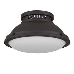 English Elm 2-light Dark Bronze Flush Mount Ceiling Fixture for Hallways Entryways and Bedrooms Antique Bronze B370P394558