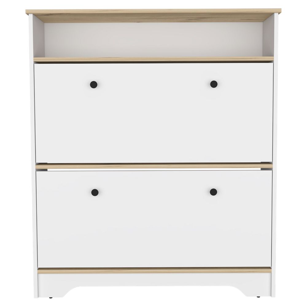 Calgary Shoe Rack with Superior Top, Concealed Upturned Drawers & Open