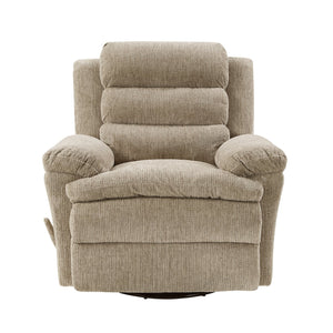 English Elm Glider Swivel Recliner with Smooth 360° Glide and Pull-Handle Recline, Microfiber Comfort, Sturdy Frame Brown 38.5 L x 34 W x 26.5 H B011P329293