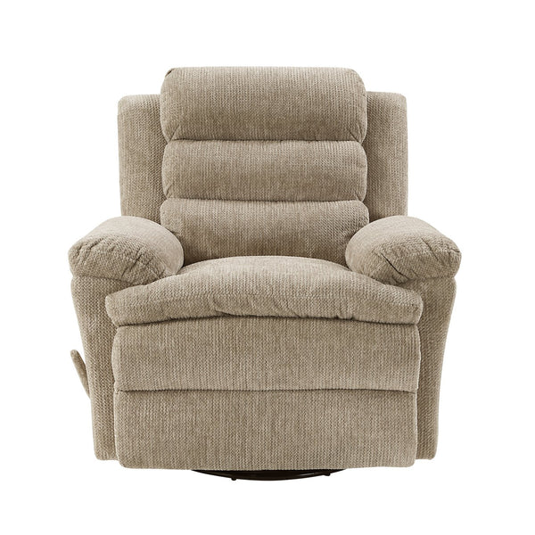 English Elm Glider Swivel Recliner with Smooth 360° Glide and Pull-Handle Recline, Microfiber Comfort, Sturdy Frame Brown 38.5 L x 34 W x 26.5 H B011P329293
