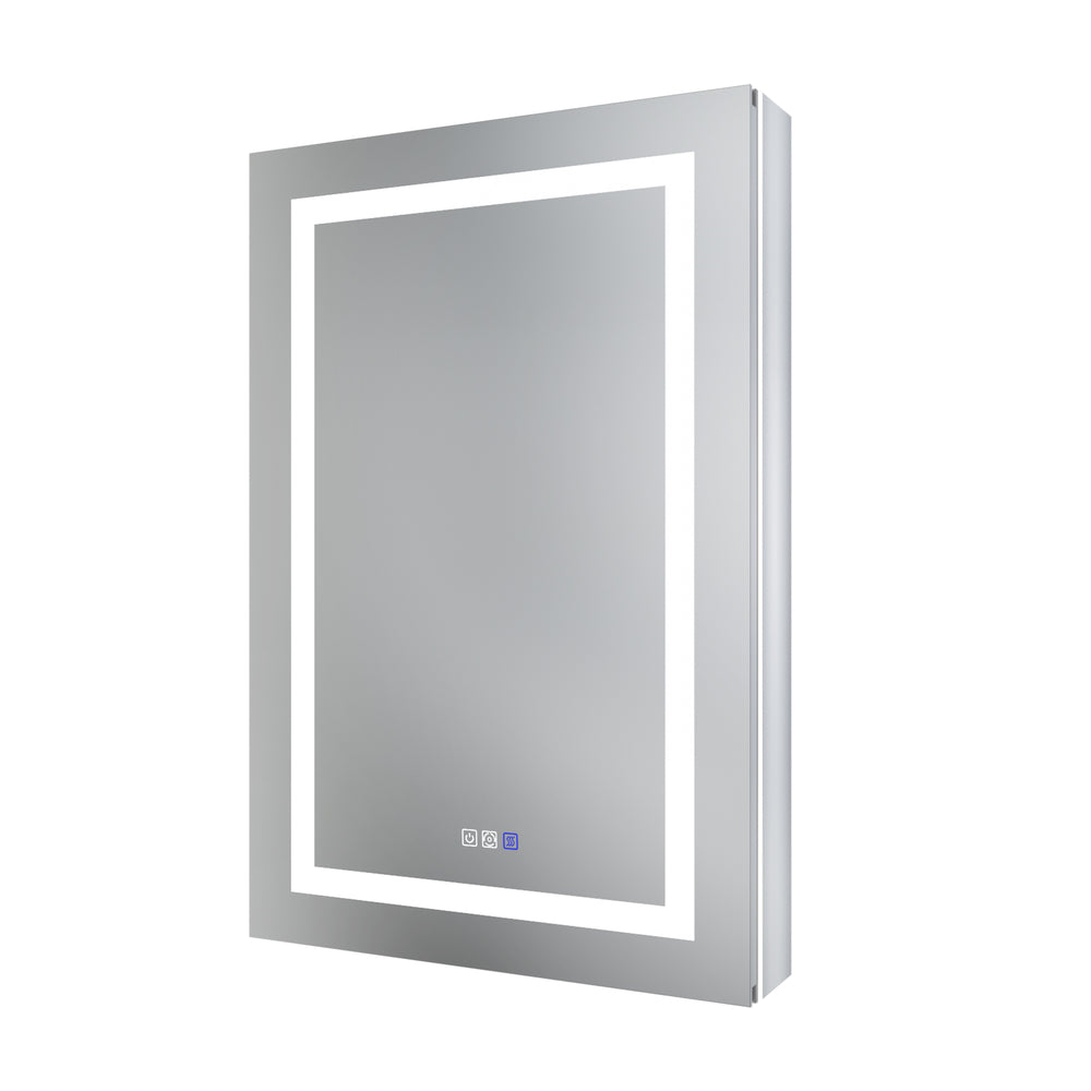 English Elm Smart Led Medicine Cabinet with Anti-fog Mirror Gfci Outlet Dimming Bathroom Storage W637P382875