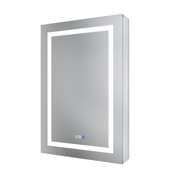 English Elm Smart Led Medicine Cabinet with Anti-fog Mirror Gfci Outlet Dimming Bathroom Storage W637P382875