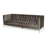 Christopher Knight Home® - Noble House - Galvin Contemporary Tufted Velvet 3 Seater Sofa