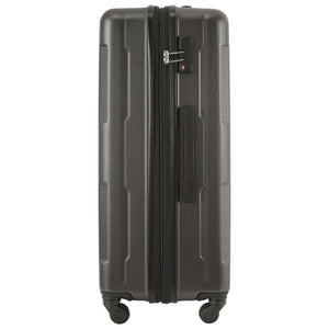 English Elm 2 Piece Abs Hard Shell Spinner Luggage Set with Tsa Lock Expandable Travel Suitcases Dark Gray N732P198744B