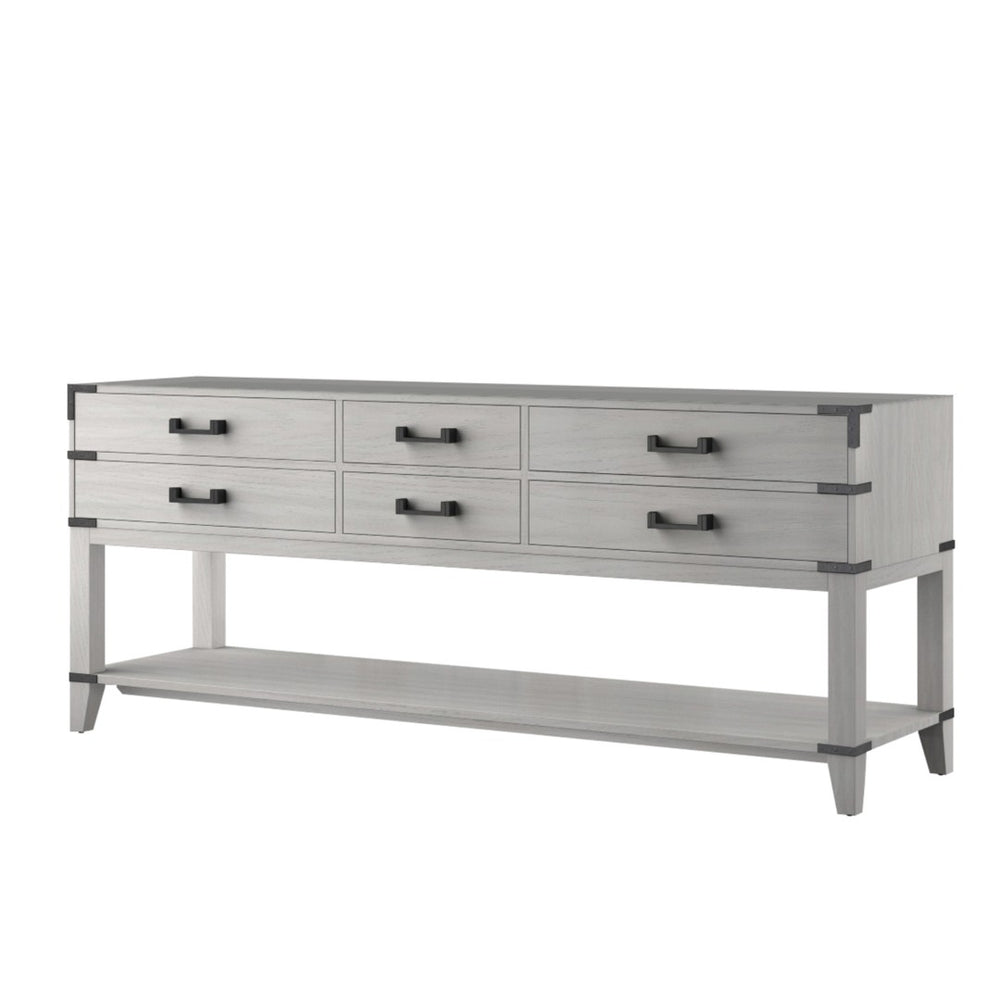 English Elm White Oak Double Bath Vanity - 80" W X 22" D, Stylish Solid Wood Design With Ample Storage Space B2731P260354-GIGA