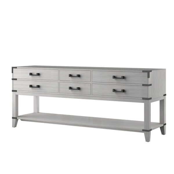 English Elm White Oak Double Bath Vanity - 80" W X 22" D, Stylish Solid Wood Design With Ample Storage Space B2731P260354-GIGA