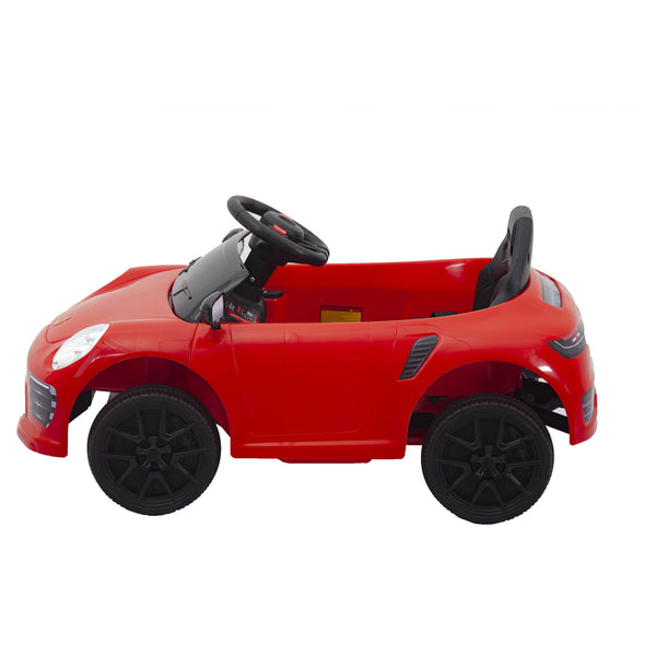English Elm Ride on Electric Sports Car for Kids 12v Dual Motor with Remote Swing and Led Lights Red W1760P358679