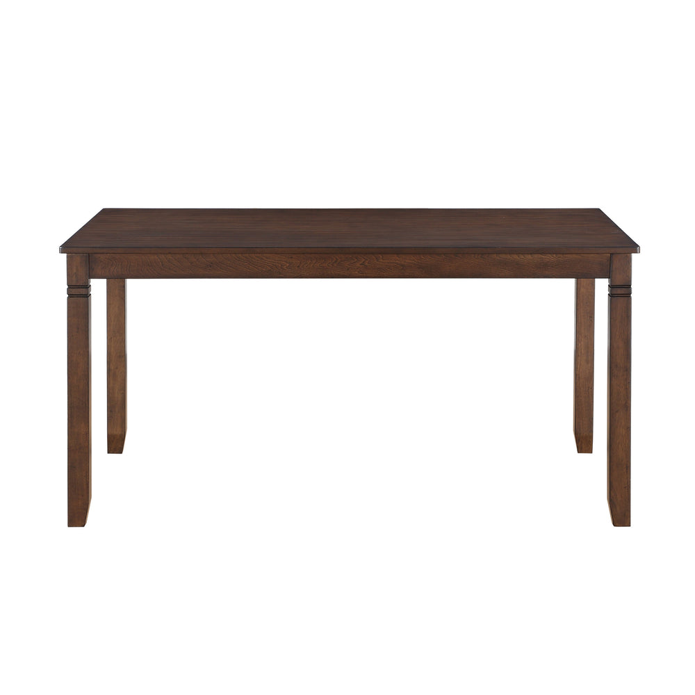 English Elm Classic Salton Cherry 6pc Dining Set with Bench and 4 Faux Leather Chairs — Arts & Crafts Style Dining Room Furniture, Simple Assembly B011P194596