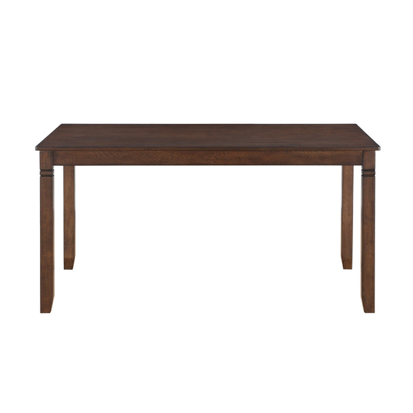 English Elm Classic Salton Cherry 6pc Dining Set with Bench and 4 Faux Leather Chairs — Arts & Crafts Style Dining Room Furniture, Simple Assembly B011P194596