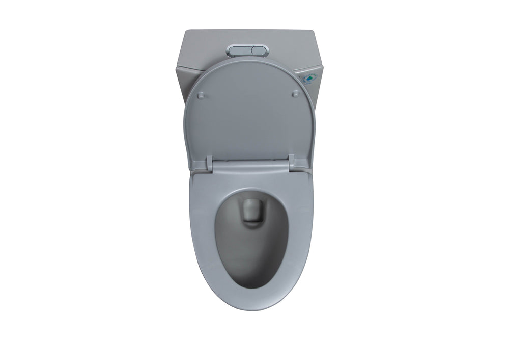 English Elm Soft-close Elongated Toilet Seat with Curved Silhouette for Modern Traditional Bathrooms Grey W1920P310326
