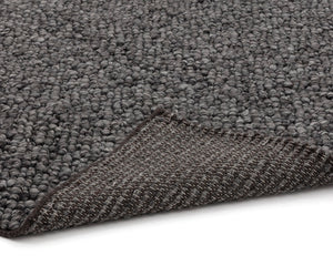 Sunpan UMEA Hand-Woven Wool-Blend Rug - Luxurious Artisanal Design for Elegant Living Spaces, 8' x 10' Black 106220