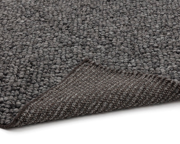 Sunpan UMEA Hand-Woven Wool-Blend Rug - Luxurious Artisanal Design for Elegant Living Spaces, 8' x 10' Black 106220