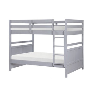 English Elm Bunk Bed Twin Over Solid Wood Frame with Guard Rails for Kids Shared Rooms Gray B011S02319