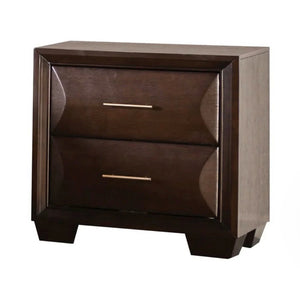 English Elm Transitional Solid Wood Nightstand with Dovetail Drawers and Felt Lining for Bedroom Espresso B2741P435296