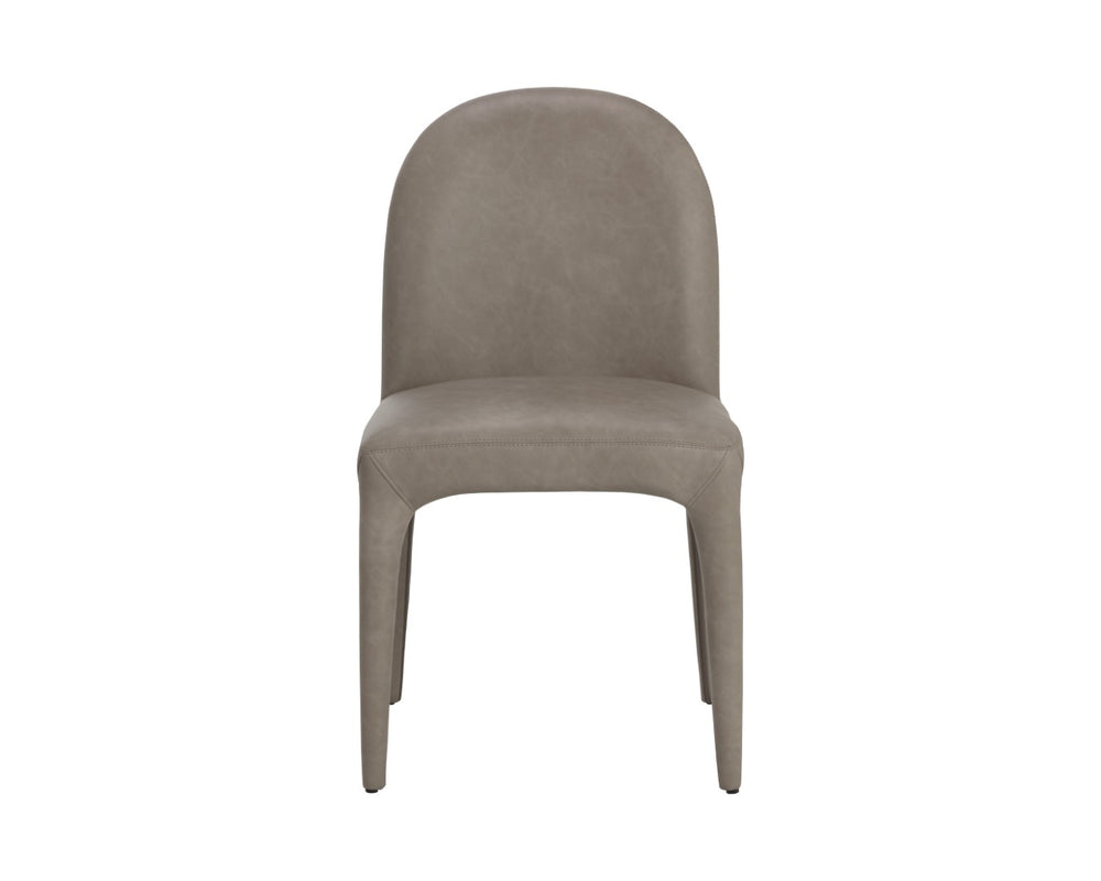 Sunpan TAMINA Dining Chair - Ergonomic Ivanhoe Mineral Faux Leather, Sculptural Design for Modern Spaces 112294