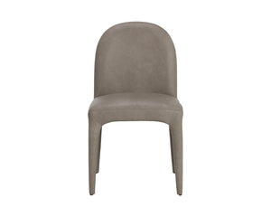 Sunpan TAMINA Dining Chair - Ergonomic Ivanhoe Mineral Faux Leather, Sculptural Design for Modern Spaces 112294