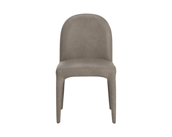 Sunpan TAMINA Dining Chair - Ergonomic Ivanhoe Mineral Faux Leather, Sculptural Design for Modern Spaces 112294