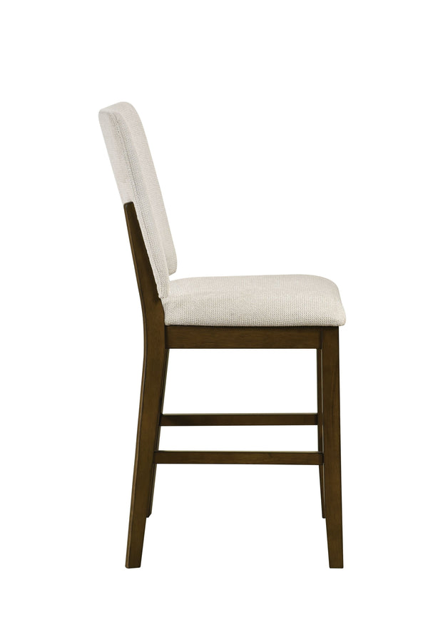 English Elm Contemporary Upholstered Counter Stools Set of 2 Beige Fabric Kitchen Island Seating B011P489291
