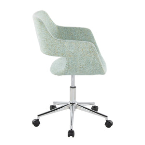English Elm Contemporary Sculpted Low Back Task Chair with Chrome Base for Home Office Green B202P223909
