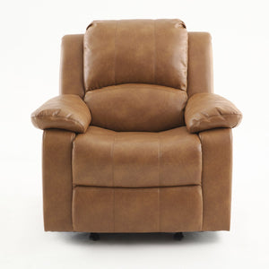 English Elm Charlotte Faux Leather Glider Recliner with Pub Back and Plush Cushion Support B050P322573