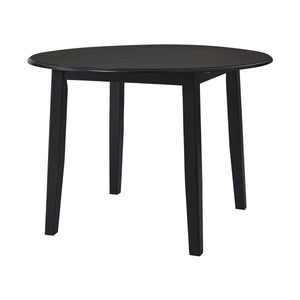 English Elm 3-piece Folding Round Dining Set with Upholstered Chairs for Compact Apartment Spaces Black N752S000618B