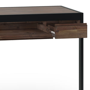 English Elm Erina Small Desk - Handcrafted Rustic Acacia Wood With Metal Frame - Stylish Workspace Solution B136P158631