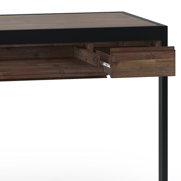 English Elm Erina Small Desk - Handcrafted Rustic Acacia Wood With Metal Frame - Stylish Workspace Solution B136P158631