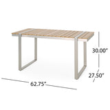 Christopher Knight Home® - Noble House - Cibola Outdoor Aluminum Dining Table