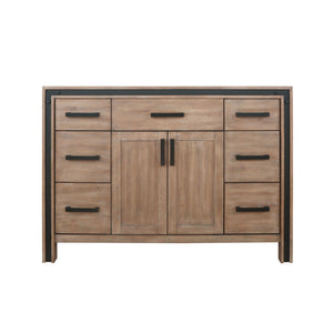 English Elm Rustic Barnwood 48-in Bath Vanity with Soft Close Drawers, Solid Wood Frame, Fully Assembled Storage B2731P260699