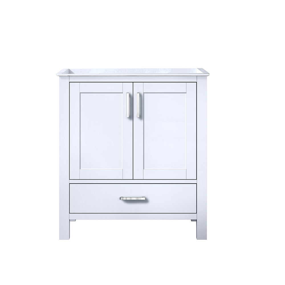 English Elm White Bath Vanity 30" W x 22" D — Solid Wood E0 Plywood, Soft-Close Drawer, Open Shelf, Fully Assembled B2731P258772