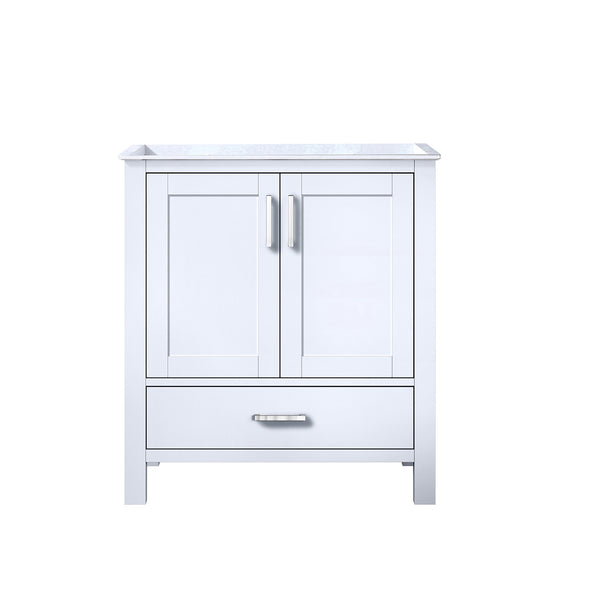 English Elm White Bath Vanity 30" W x 22" D — Solid Wood E0 Plywood, Soft-Close Drawer, Open Shelf, Fully Assembled B2731P258772