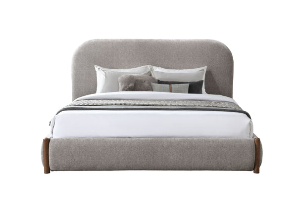 English Elm Orane Gray Fabric Queen Bed With Storage Drawer - Modern Upholstered Design For Stylish Bedrooms B2726S00376