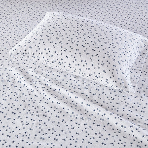 JLA Home Intelligent Design - 100% Cotton Flannel Sheet Set – Ultra-Soft 135gsm Pigment Print for Warmth, Breathable Comfort & Lasting Color Blue Stars ID20-1536