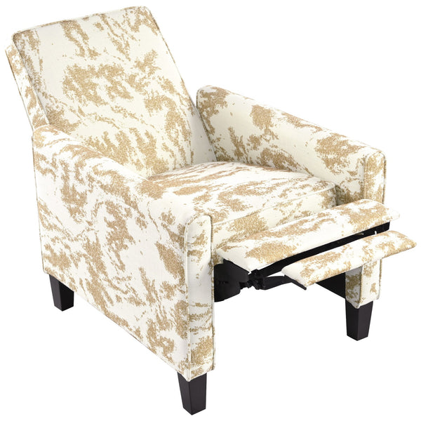 English Elm Christopher Knight Home® - 27.5" Push Back Recliner with Beech Legs, Deep Ergonomic Seat & Extendable Footrest for Rooms Yellow N763P256508G